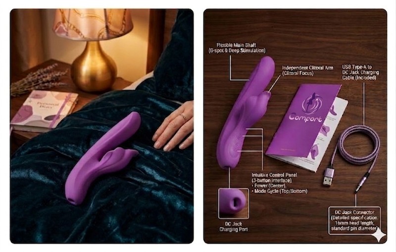 576 Thrusting Double Vibrator (Heating) - Image 7